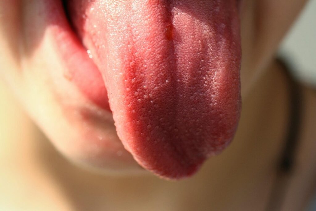 why do cats stick their tongue out
